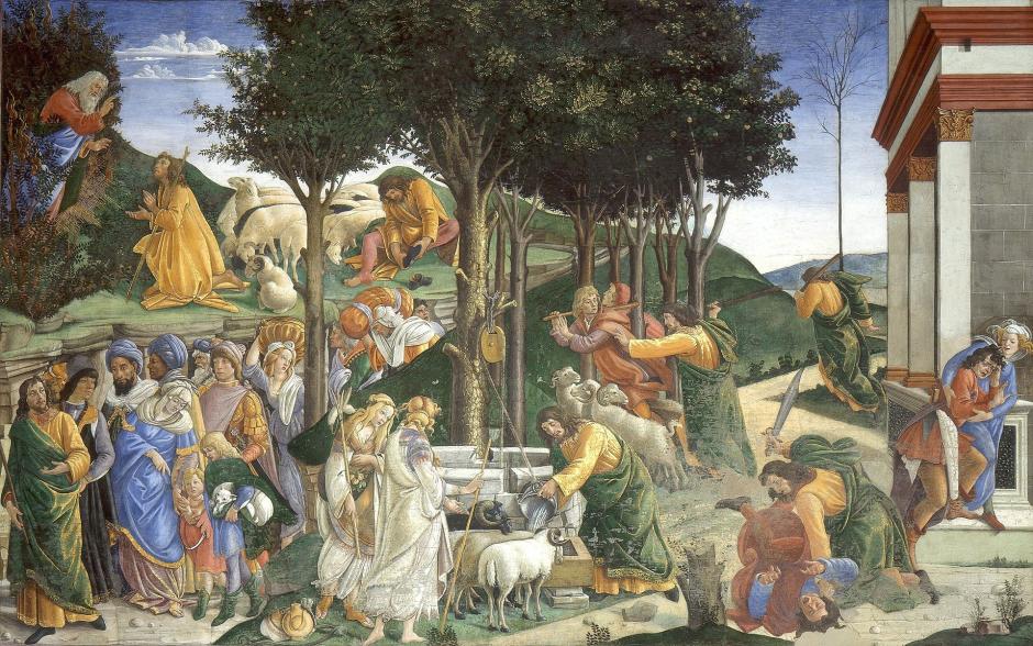 Las pruebas de Moisés de Botticelli