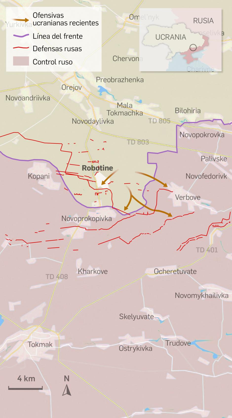 Mapa Robotyne