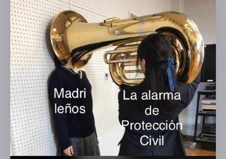 Un meme sobre la alerta de la Comunidad de Madrid por la DANA