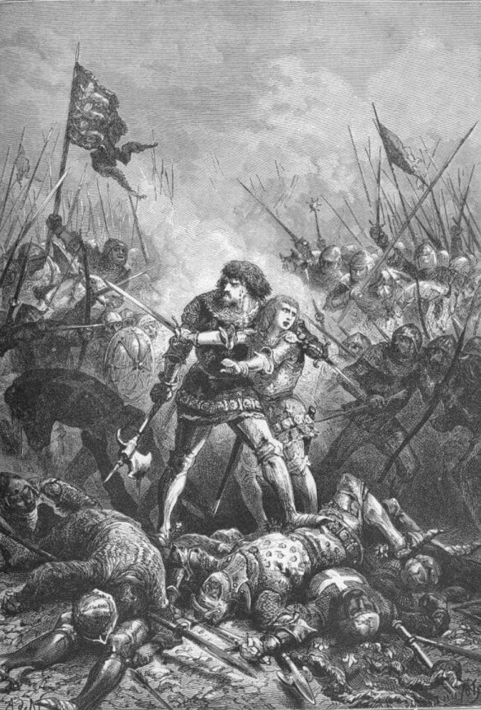 El heroísmo de Juan el Bueno y su hijo Felipe en la batalla de Poitiers sigue siendo famoso
