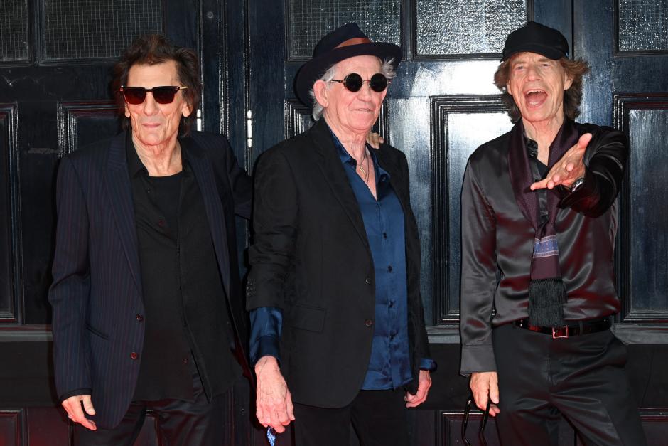 Ron Wood, Keith Richards y Mick Jagger en la presentación de 'Hackney Diamonds'