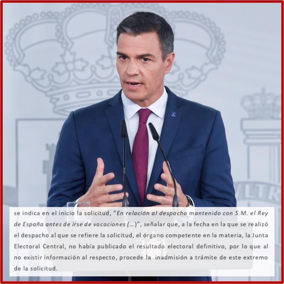 El presidente del Gobierno en funciones, Pedro Sánchez