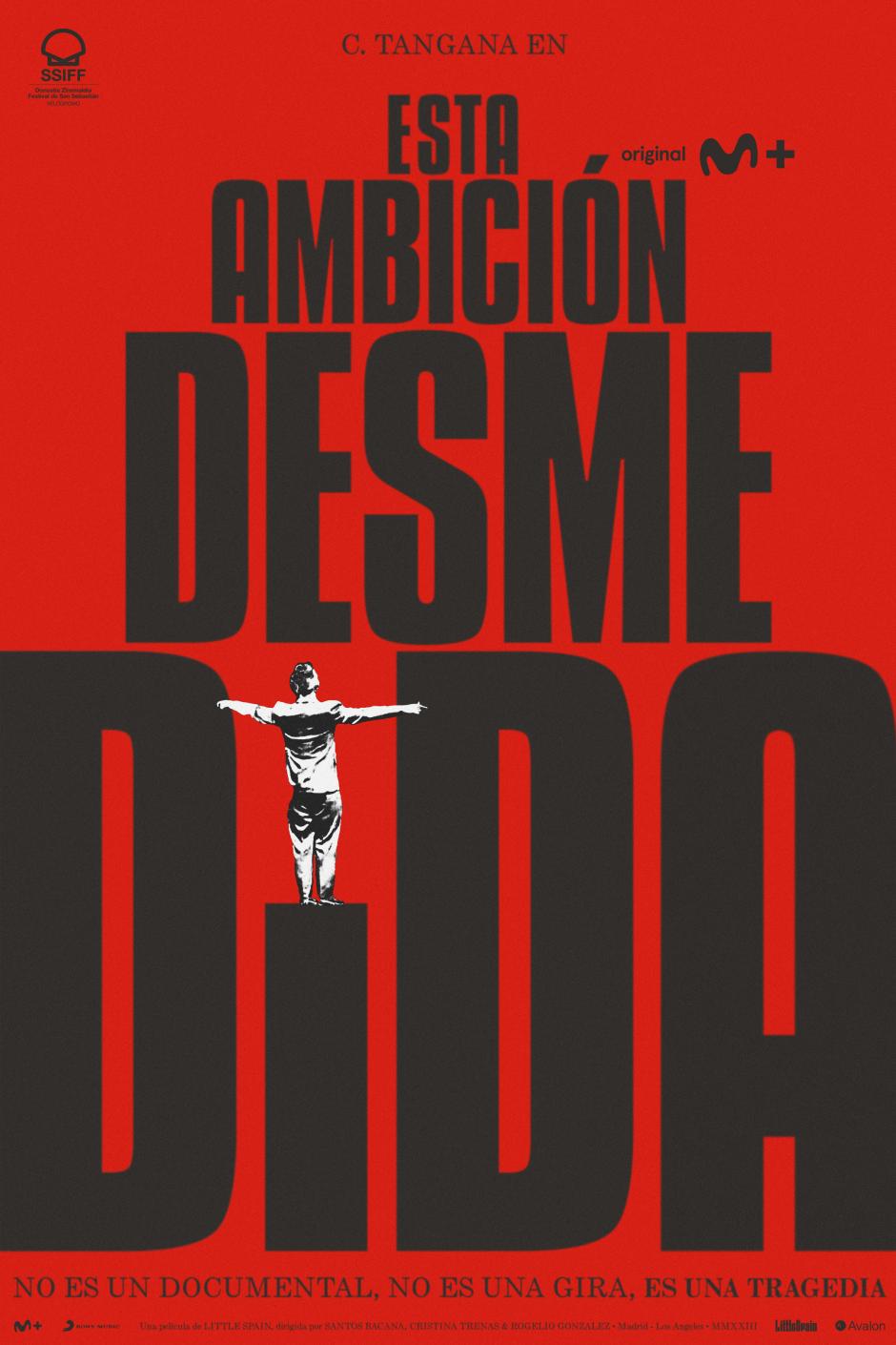 Cartel oficial de la película documental 'Esta ambición desmedida', de C. Tangana
