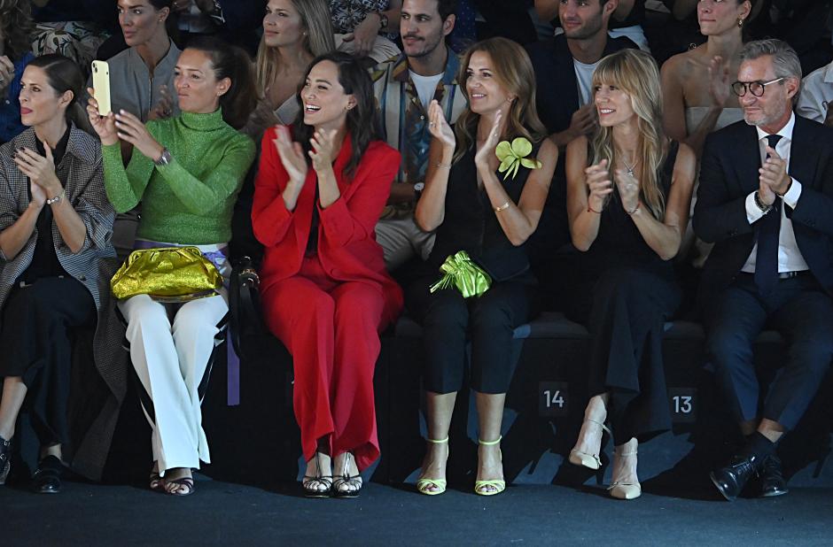 Tamara Falco and Begoña Gomez at the front row of “Pedrodelhierro” collection during Pasarela Cibeles Mercedes-Benz Fashion Week Madrid 2023 in Madrid, on 14 September 2023.