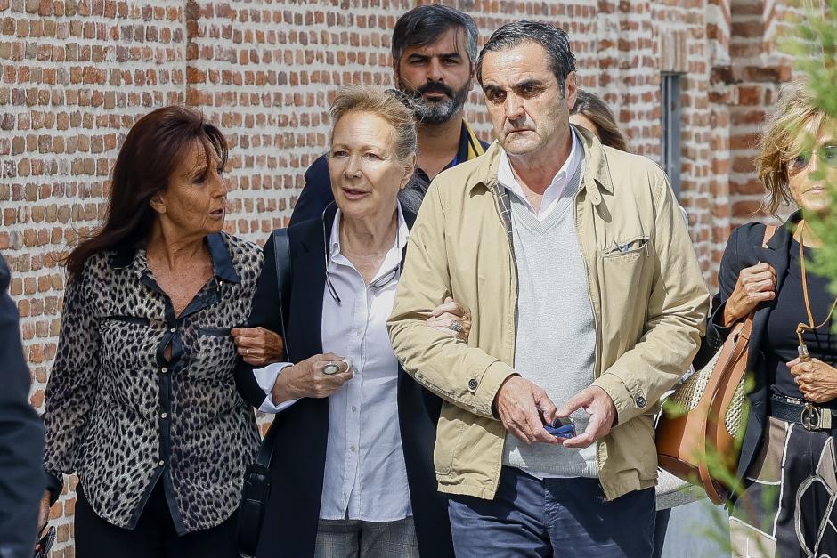during the funeral chapel for the death of Ppe Domingo at the morgue in Madrid. September 17 2023