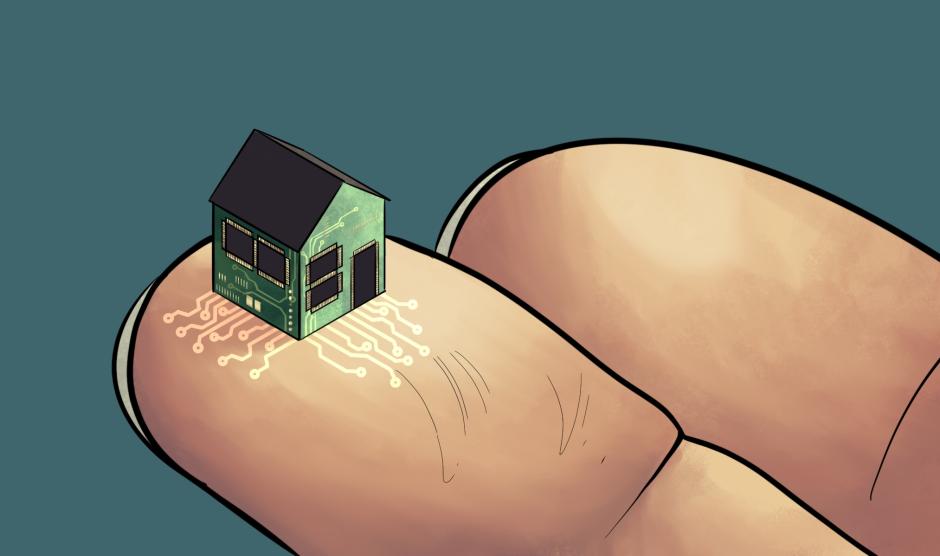 Ilustración: casa microchip