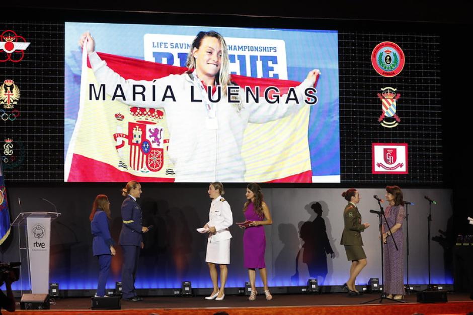 La sargento María Luengas, cuatro veces campeona del mundo absoluto en Salvamento y Socorrismo, más dos récords mundiales en la modalidad de 100 m socorrista