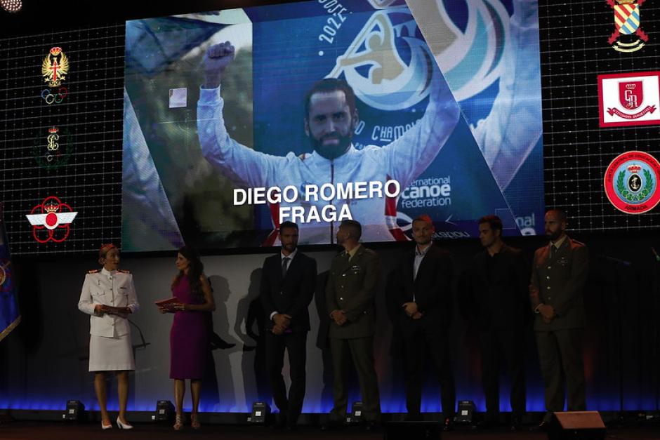 El soldado Diego Romero, siete veces campeón mundial de piragüismo