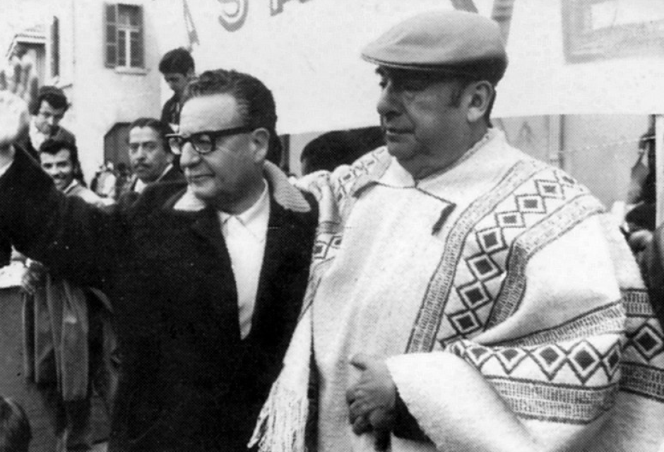 Neruda con el presidente chileno Salvador Allende