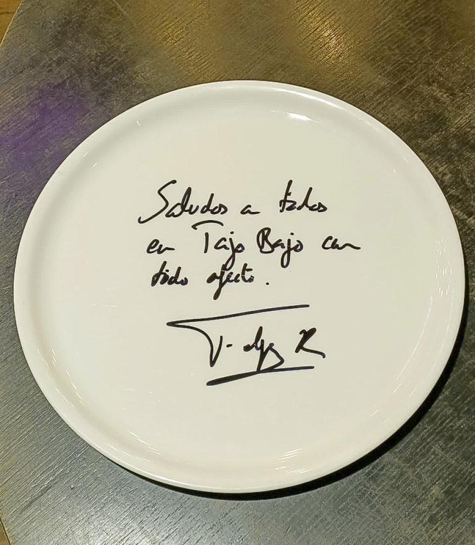 El Rey Felipe firmó este plato en su visita al restaurante Tajo Bajo de Zaragoza