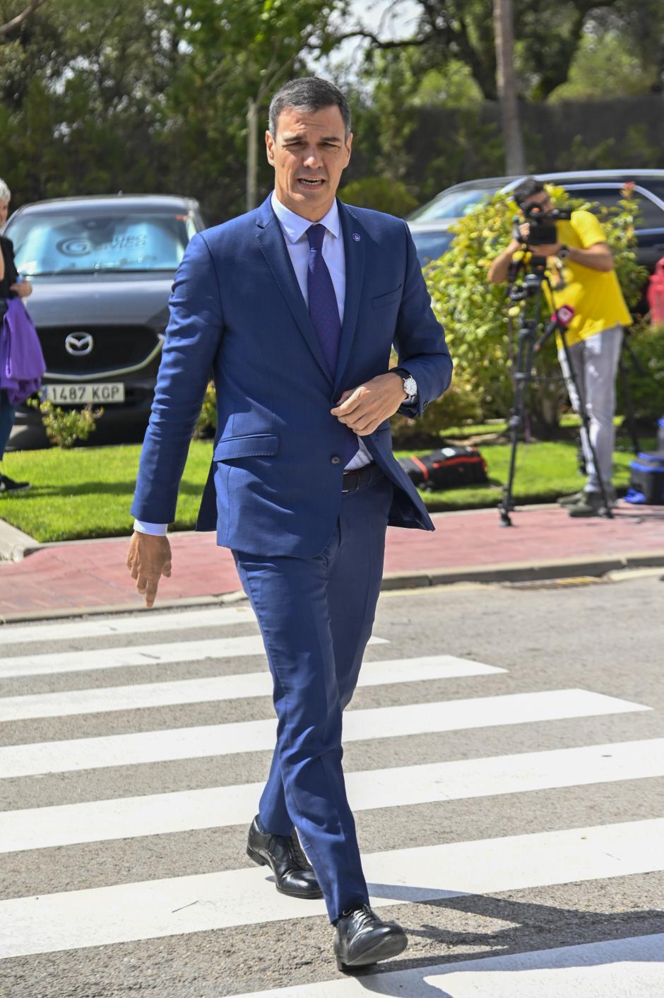 Pedro Sanchez  during a burial of Maria Teresa Campos  in Madrid. 05 September 2023