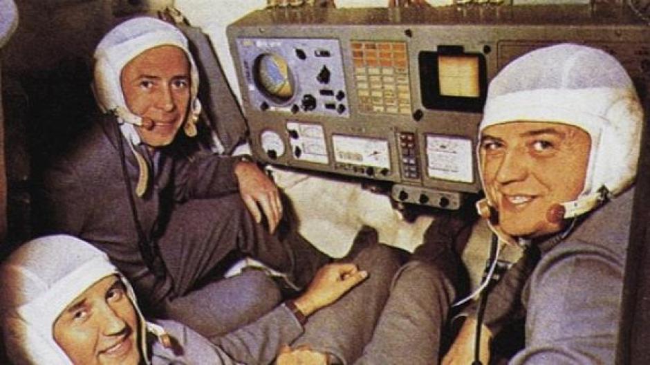 Tripulación de la Soyuz 11: Georgi Dobrovolski, Víktor Patsáiev y Vladislav Vólkov