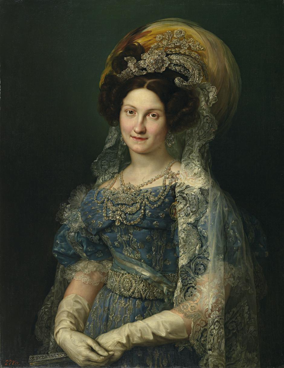 Retrato de María Cristina de Borbón, por José Baztán Lacasa