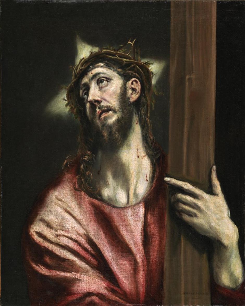 Doménikos Theotokópoulos, El Greco. 'Cristo abrazando la cruz', c. 1587-1596