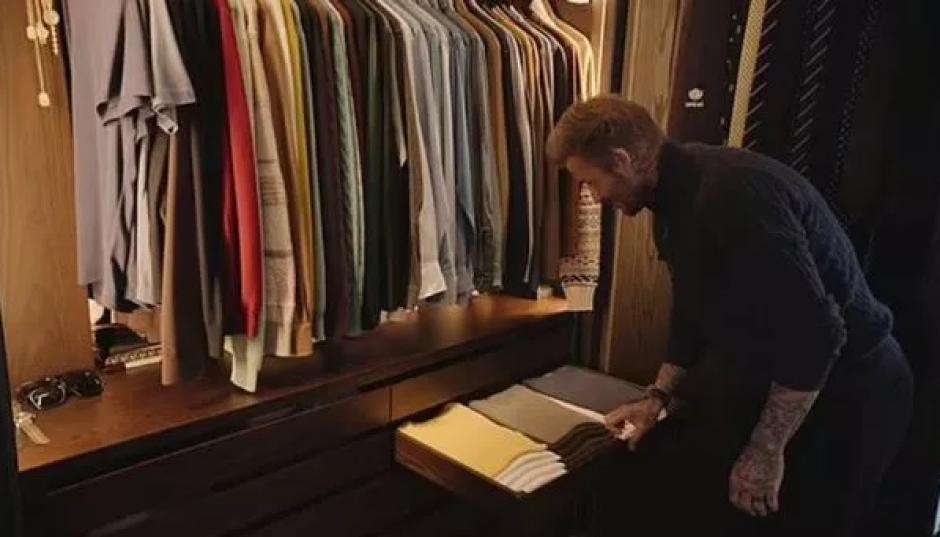 Beckham ordena su armario