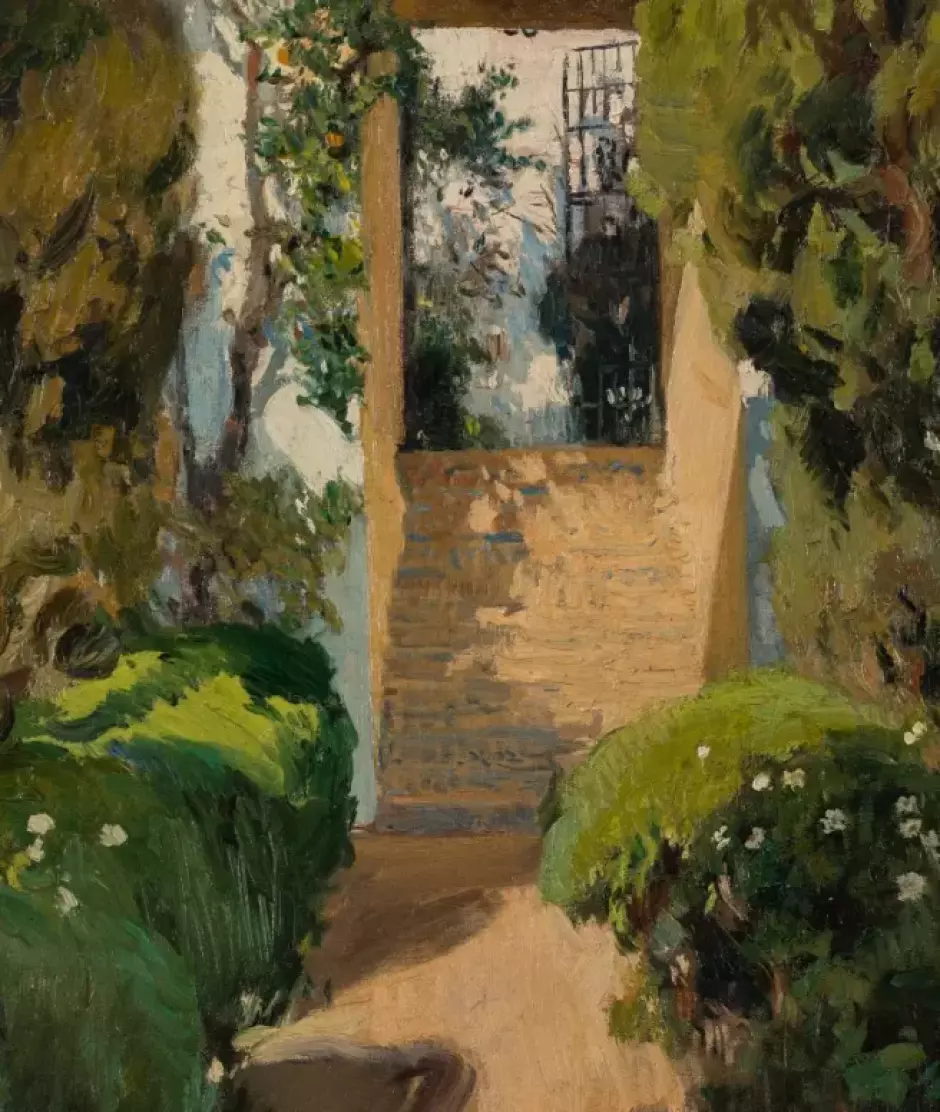 'Subida al Jardín Alto. Jardines del Alcázar de Sevilla' de Joaquín Sorolla