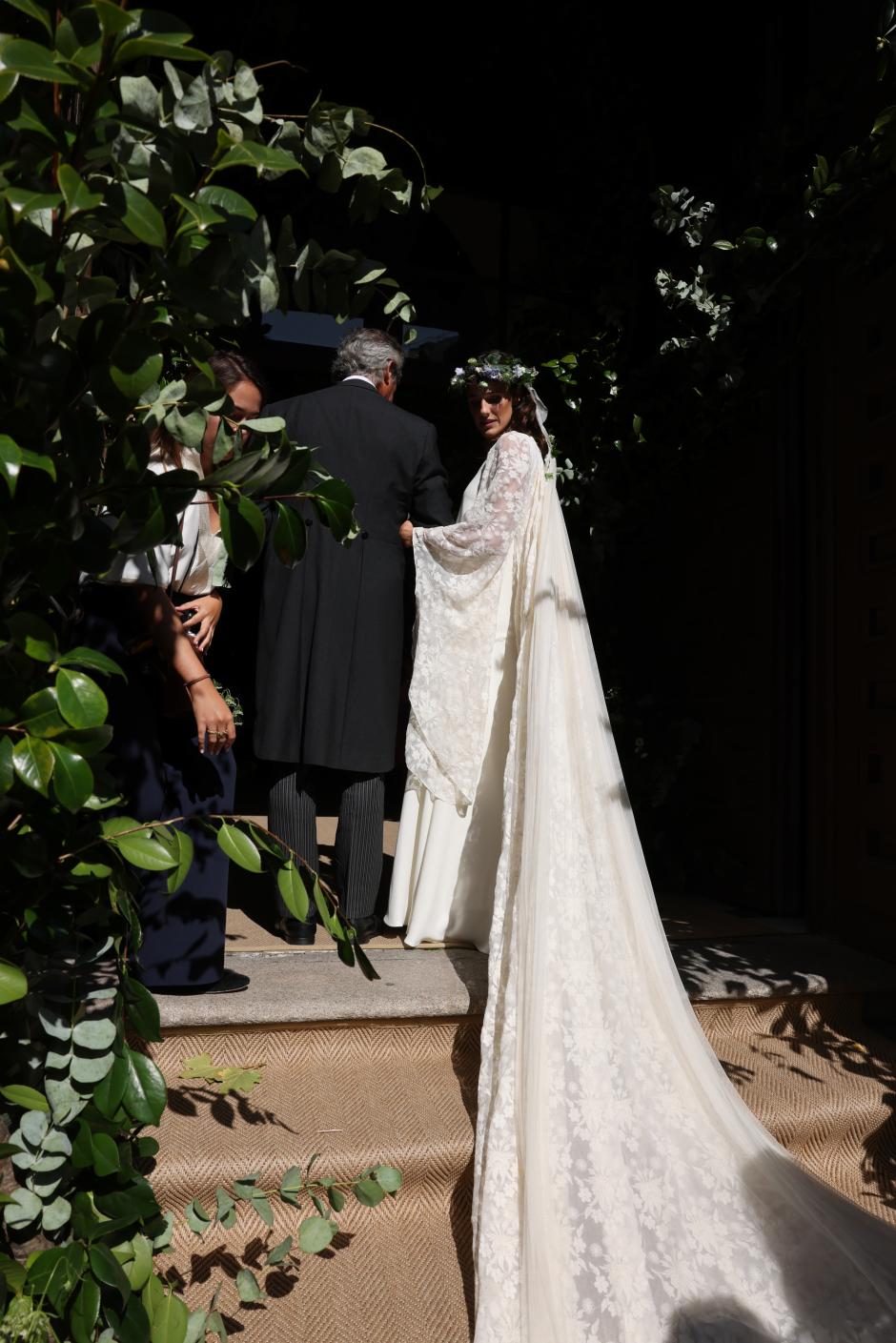 Clotilde Entrecanales on their wedding Antonio Espinosa de los Monteros in Madrid on Saturday, 7 october 2023.