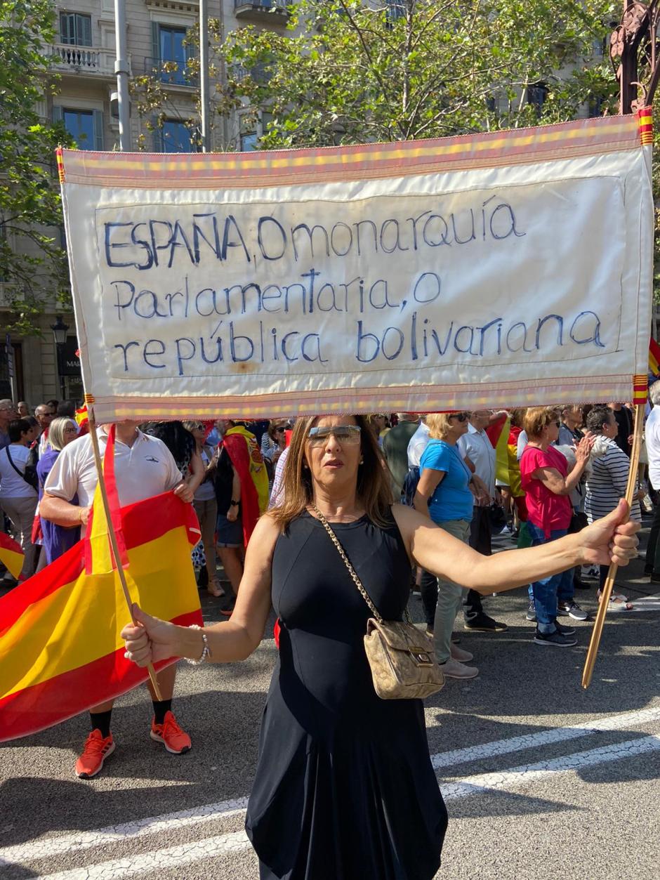 Una manifestante