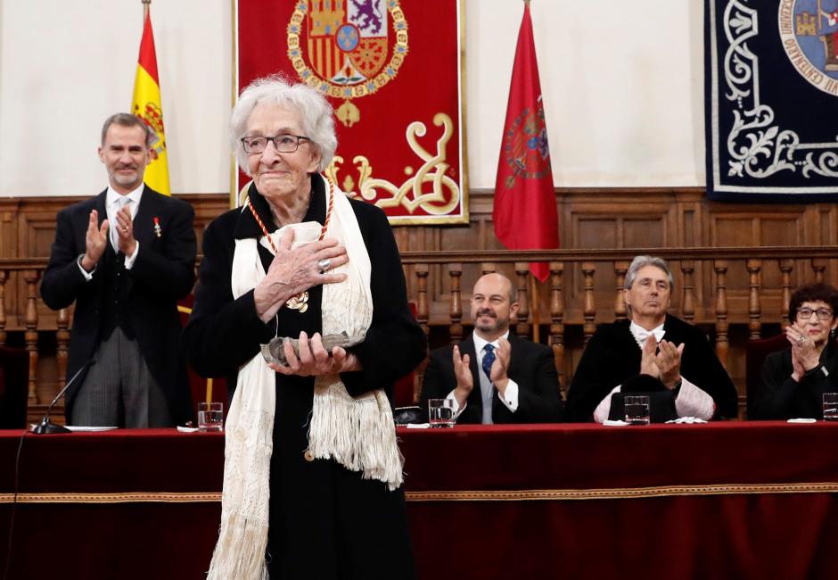Ida Vitale, cuando recibió el Premio Cervantes, en 2018