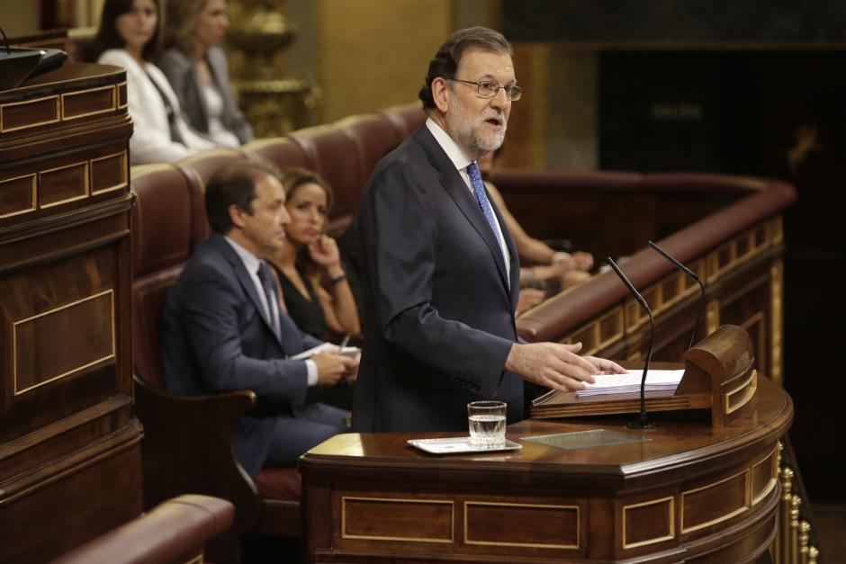 Mariano Rajoy, durante su investidura fallida del verano de 2016