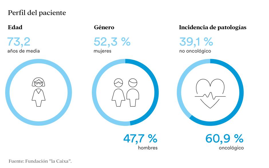 Gráfico perfil paciente Programa Atención Integral a Personas con Enfermedades Avanzadas.