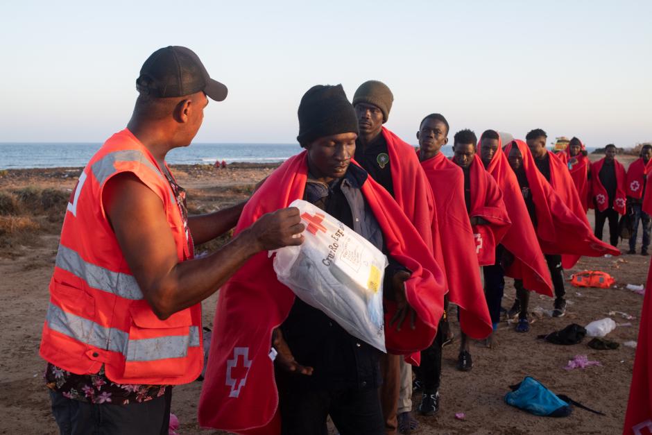 Inmigrantes llegando a las Islas Canarias