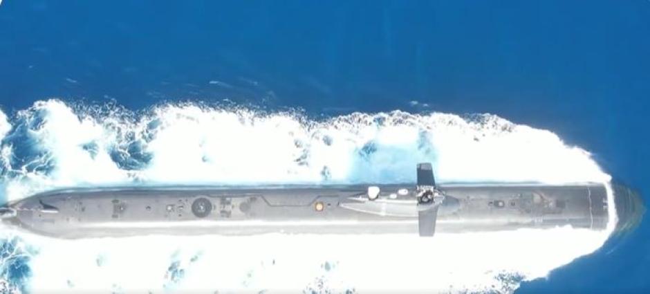 Imagen del submarino S-81 Isaac Peral en sus pruebas de mar