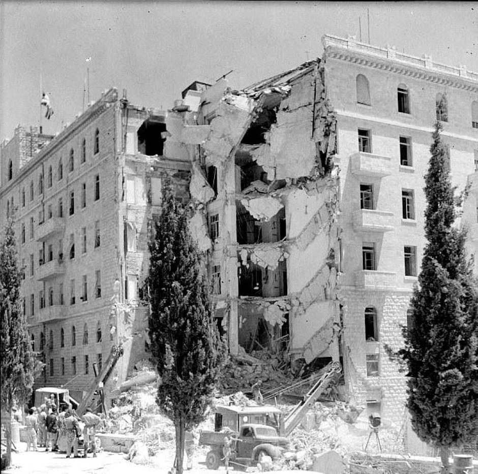 La foto fue publicada en el Jerusalem Post tras la destrucción del Hotel Rey David por Irgoun - 1946
