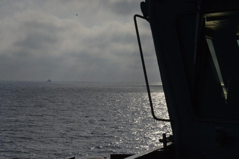 Unidades rusas vistas desde el “Rayo” de la Armada española