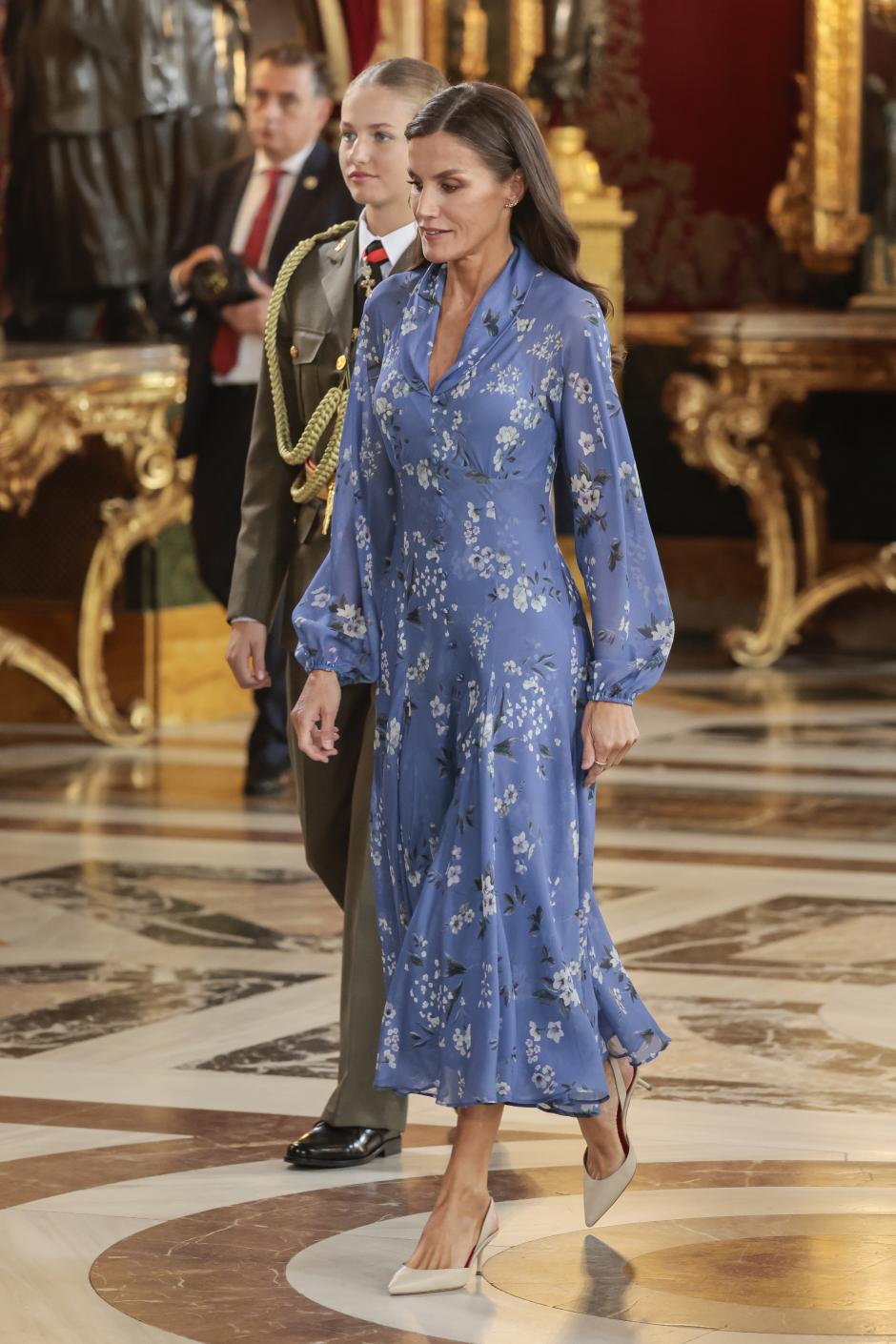 Spanish Queen Letizia during the inauguration of the course at the Professional School 2023/2024 in Santiago de Compostela on Monday, 11 September 2023.