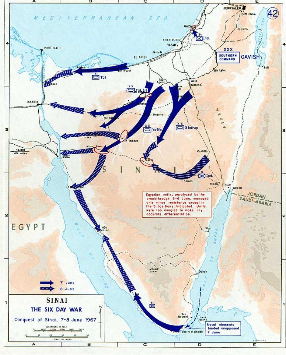 Invasión del Sinaí durante la Guerra de los Seis Día