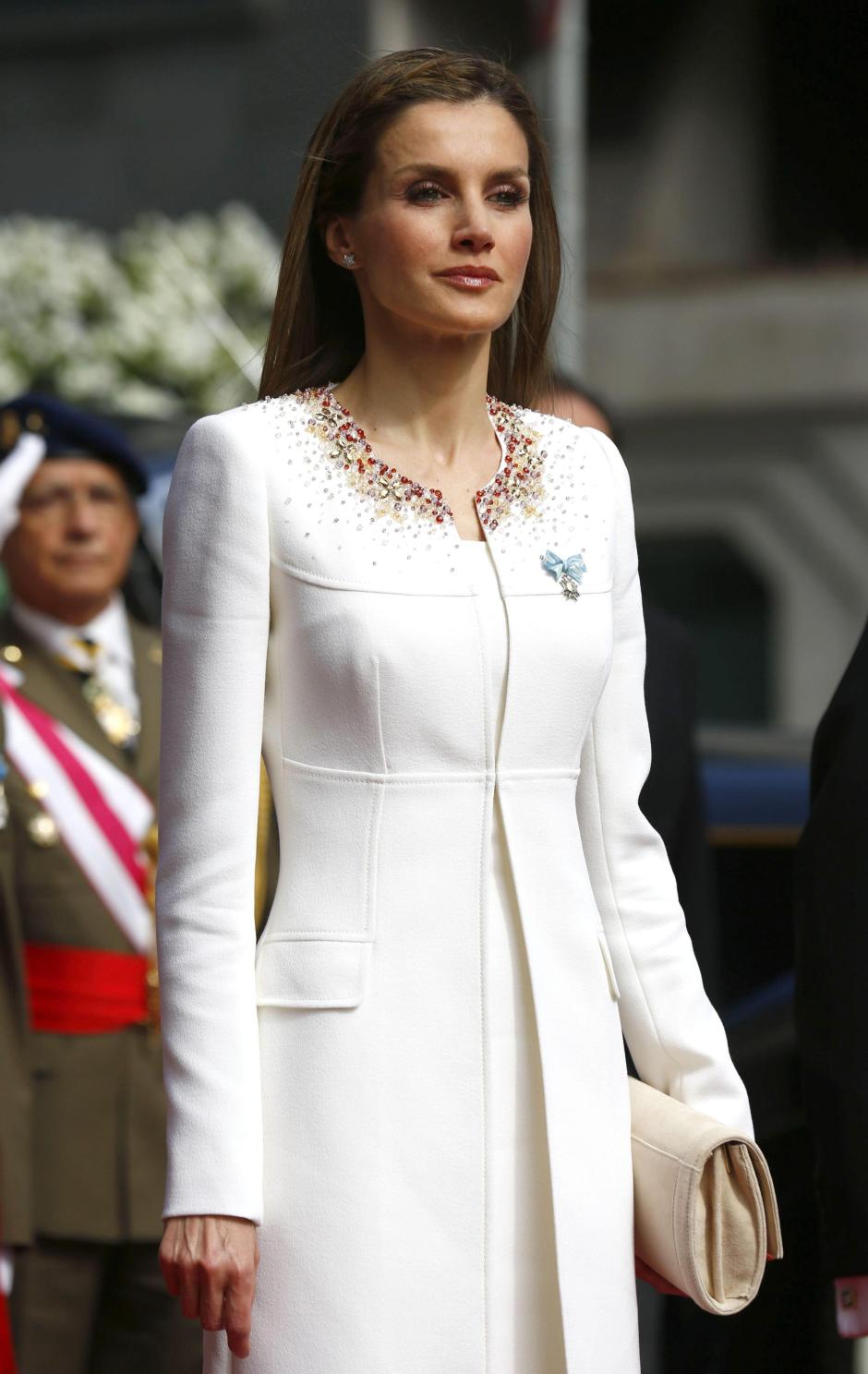 Queen Letizia during the proclamation of Spain Crown Prince Felipe of Borbon and Greece as King in Madrid , Spain , on Thursday 19th June 2014 , Madrid