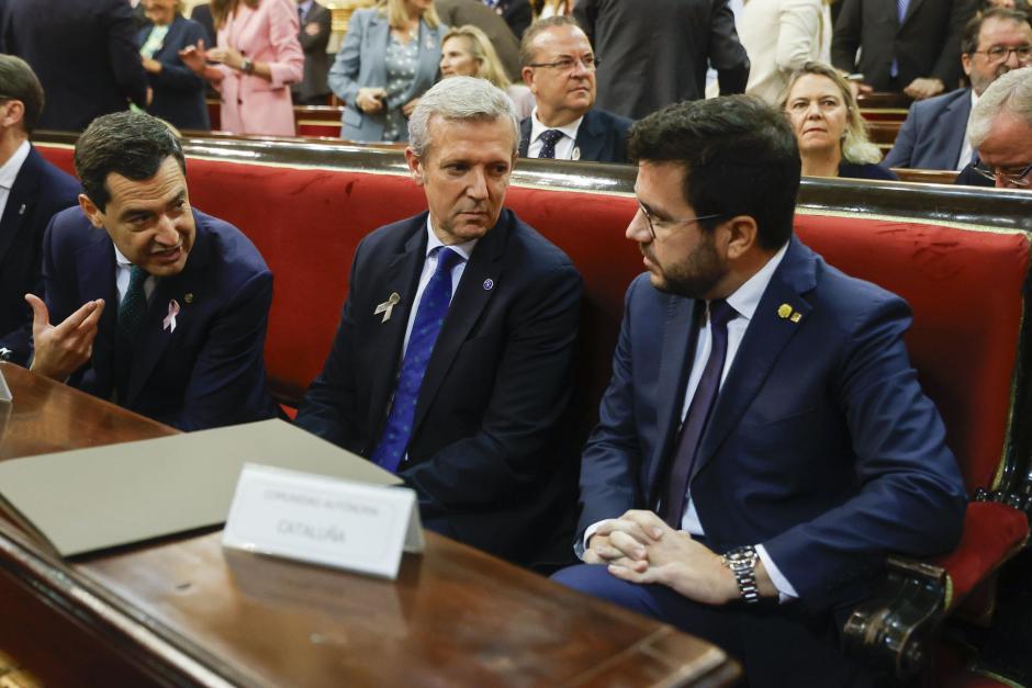 Moreno, Rueda y Aragonès, en el Senado