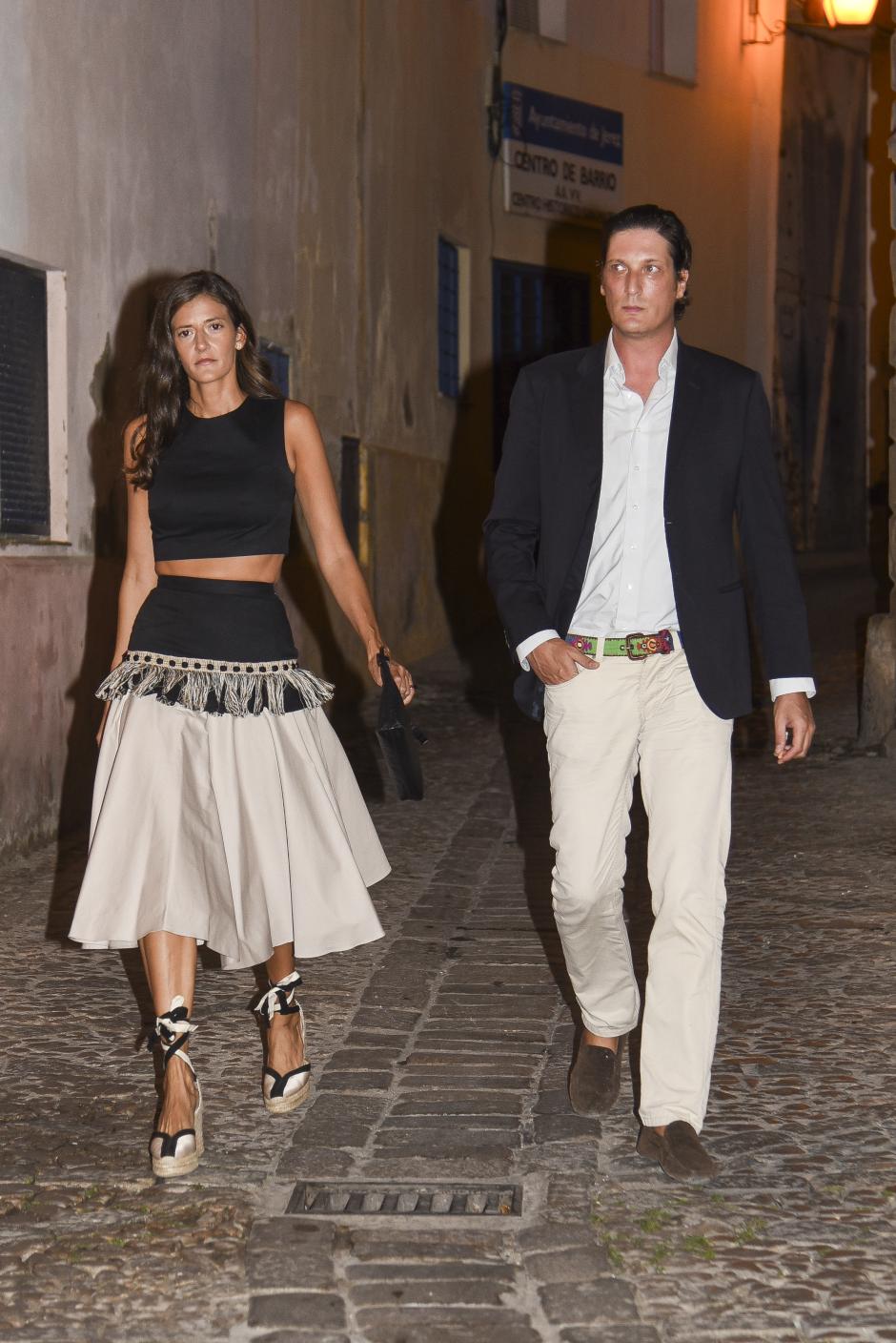 Luis Medina and Clara Caruana during prewedding of Victoria de Hohenlohe and Maxime Corneille in Jerez de la Frontera on Friday, 13 October 2023.