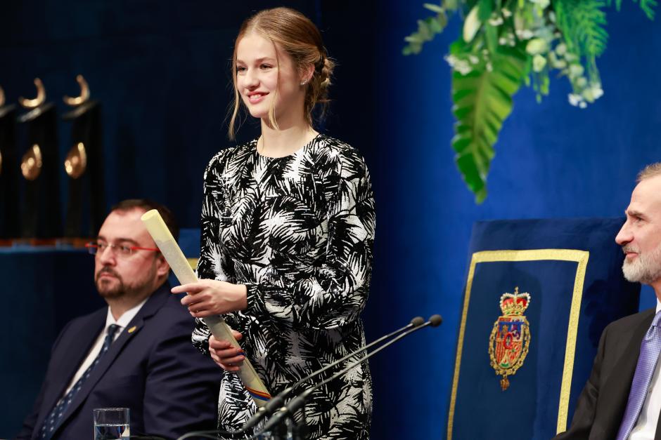 Princess of Asturias Leonor during the delivery of the Princess of Asturias Awards 2022 in Oviedo, on Friday 28 October 2022.