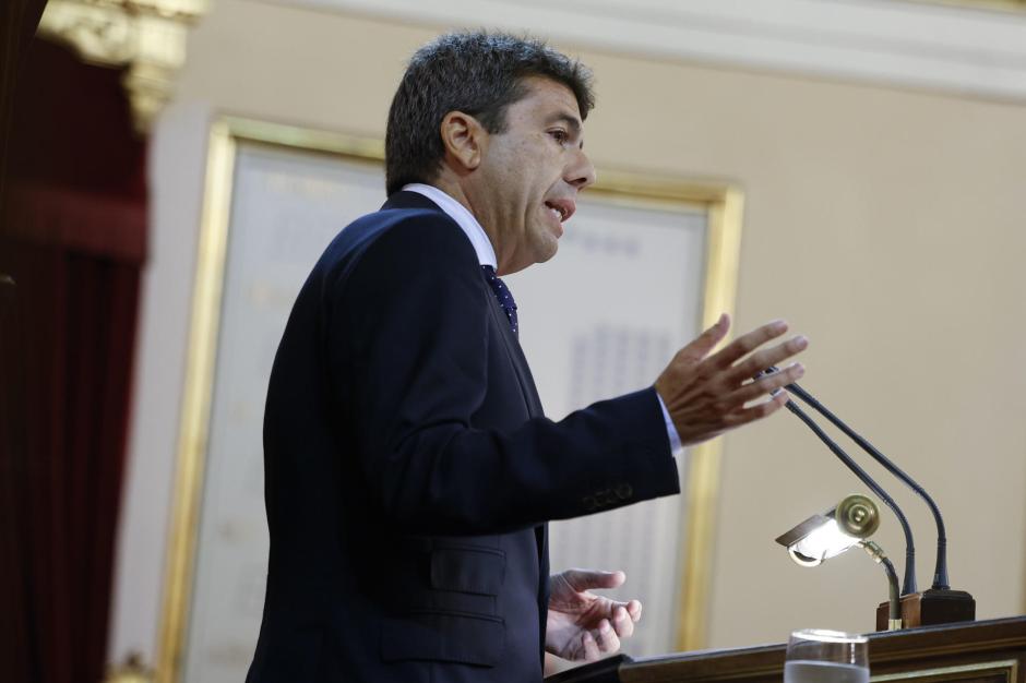 El presidente de la Comunidad Valenciana, Carlos Mazón, en el Senado