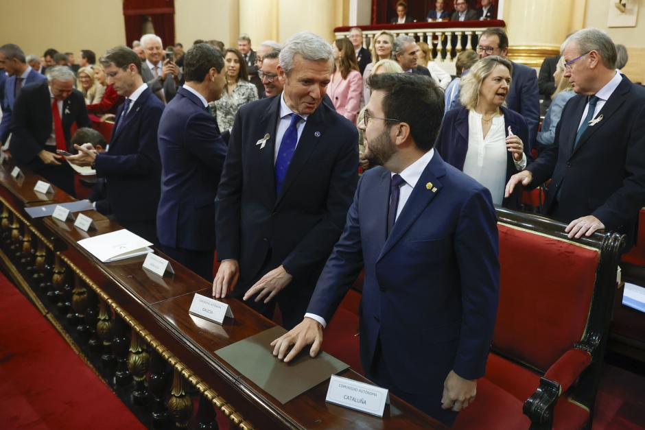 Los presidentes de Cataluña y Galicia, Pere Aragonès y Alfonso Rueda