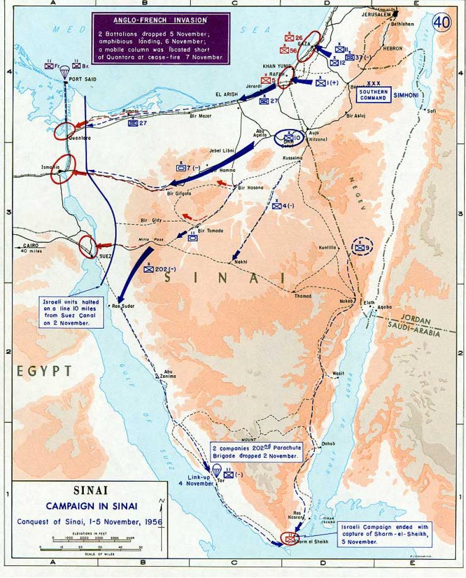 Avances israelíes en el Sinaí