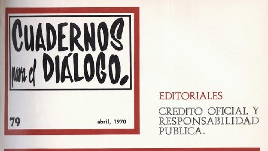 Ejemplar de la revista cultural Cuadernos para el Diálogo número 79, en cuya portada uno de los titulares resalta la educación de los españoles