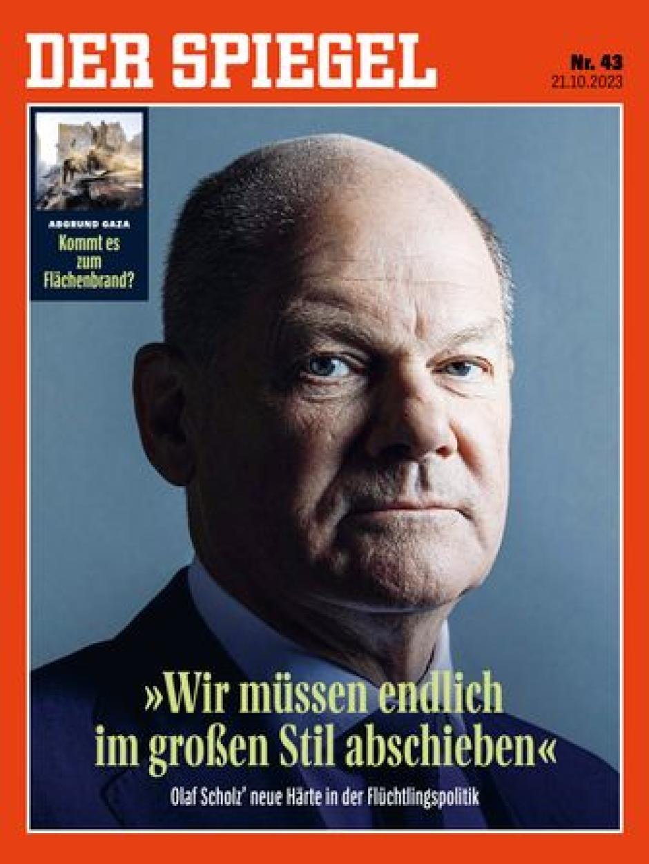 La portada del semanario Der Spiegel con Olaf Scholz en la portada
