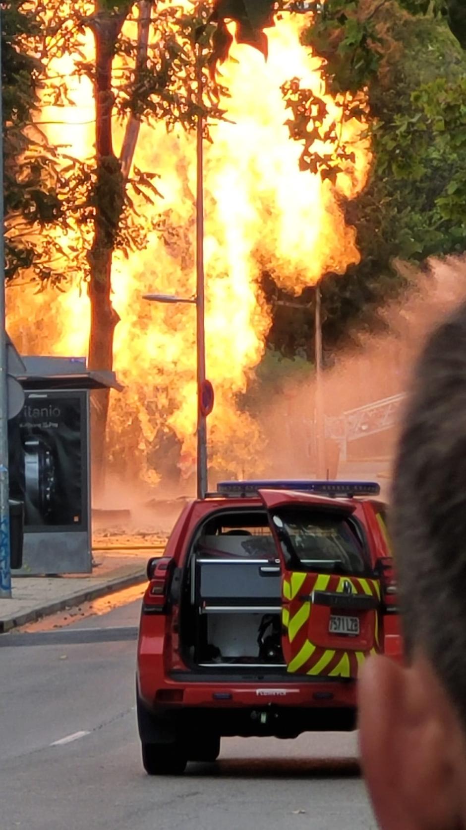 Imagen del fuego en Ciudad Universitaria