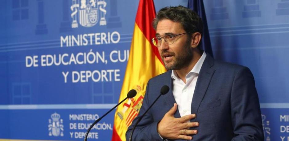 Màxim Huerta, en el momento de anunciar su dimisión como ministro de Cultura