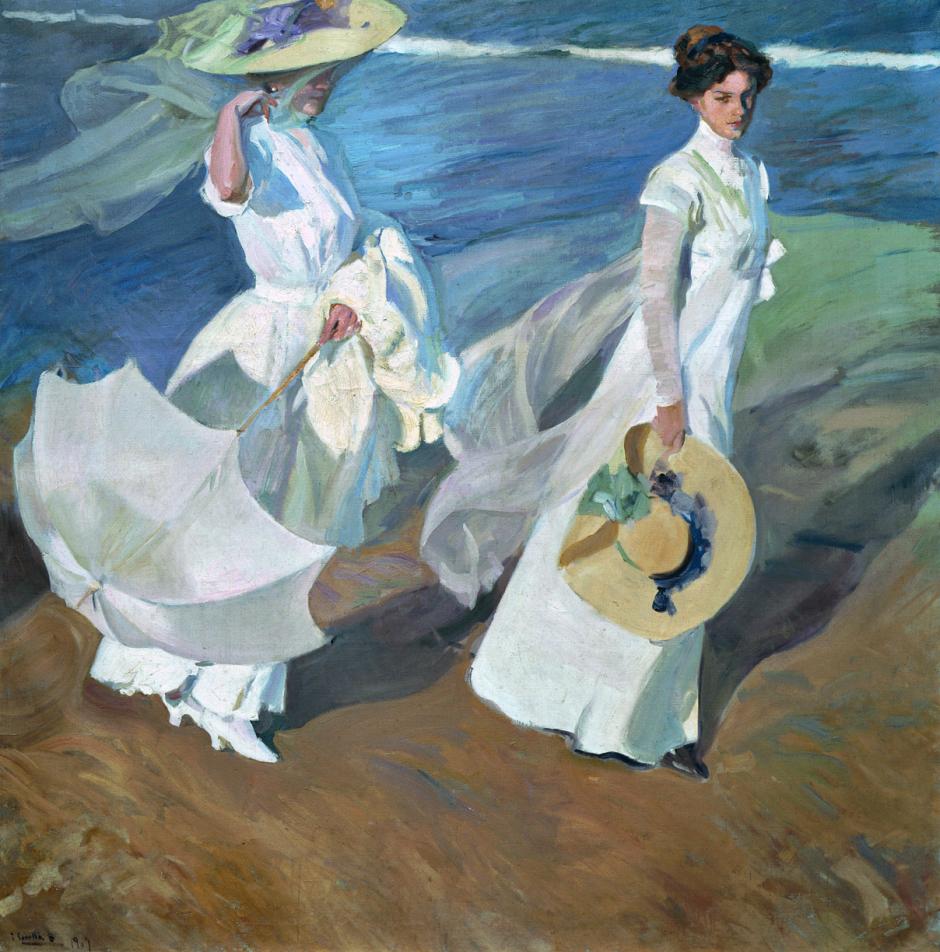 'Paseo a orillas del mar', de Joaquín Sorolla, en el Museo de Bellas Artes de Valencia