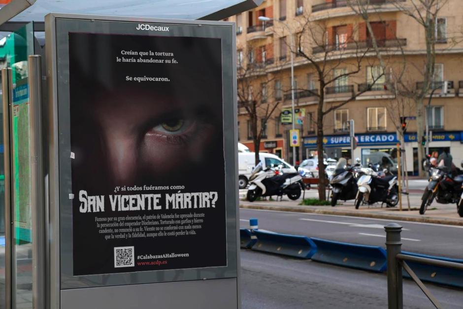 Uno de los carteles de la campaña sobre san Vicente mártir