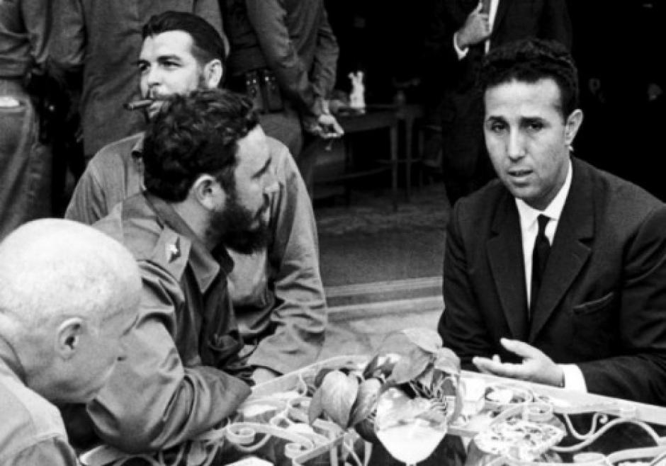 Ben Bella con Fidel Castro y el Che Guevara, Cuba, 1962