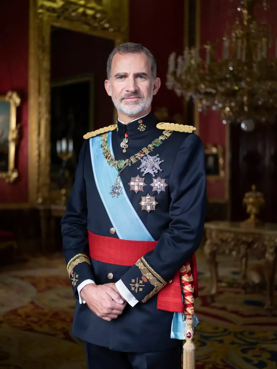 Retrato oficial del Rey Felipe VI con el Collar de Carlos III