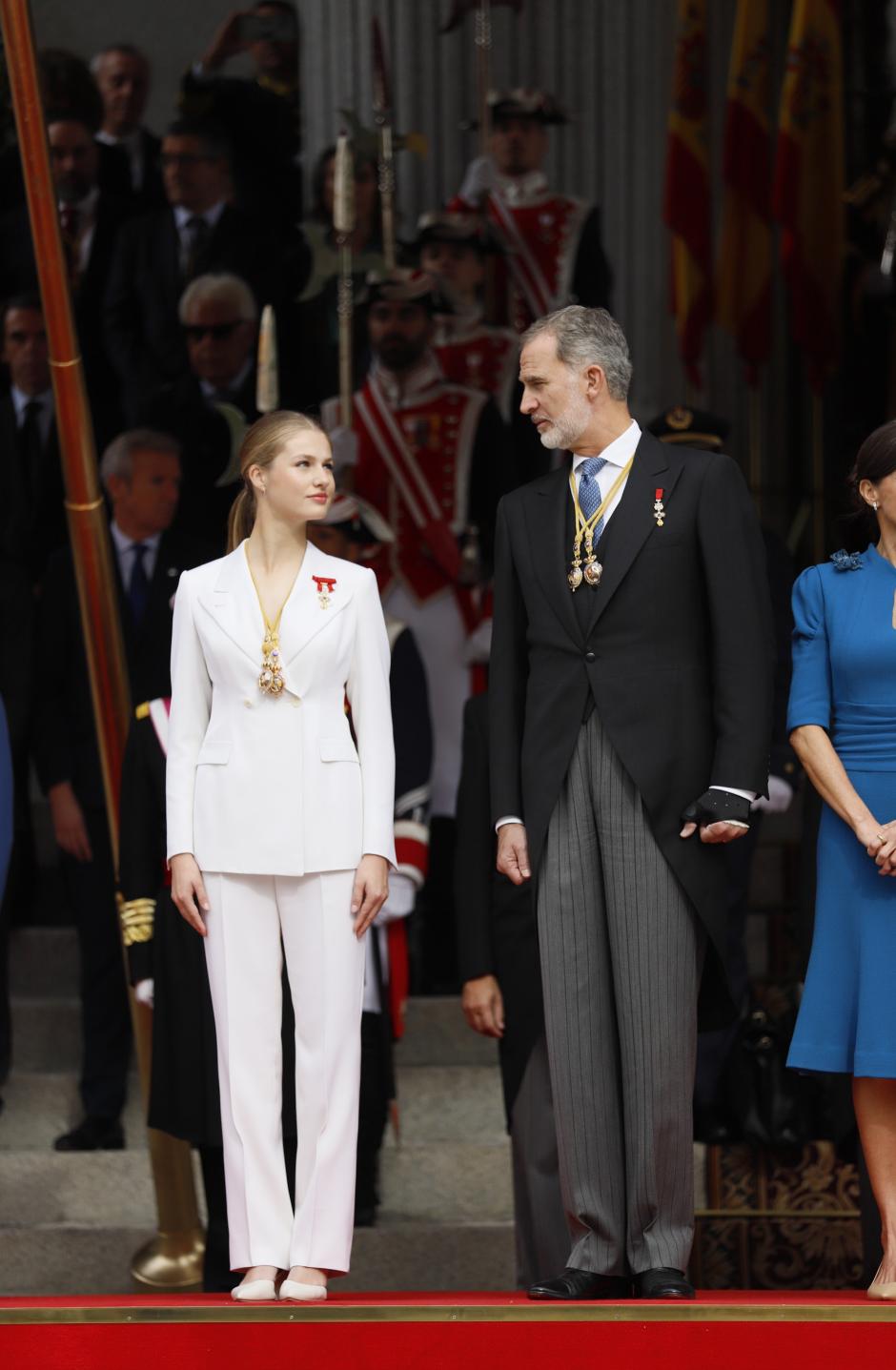 La Princesa Leonor junto a su padre