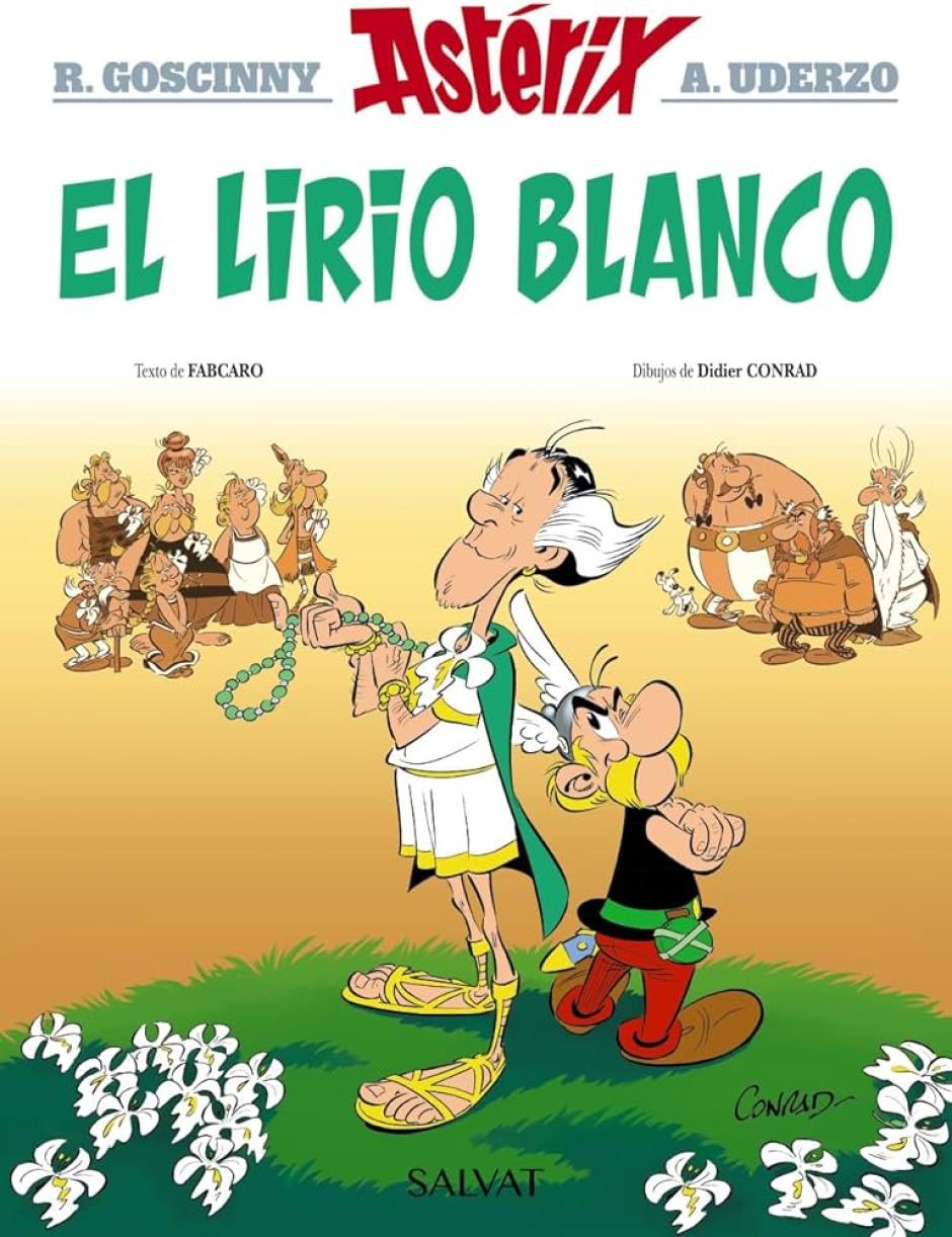 Portada de 'El lirio blanco', la nueva entrega de Astérix y Obélix