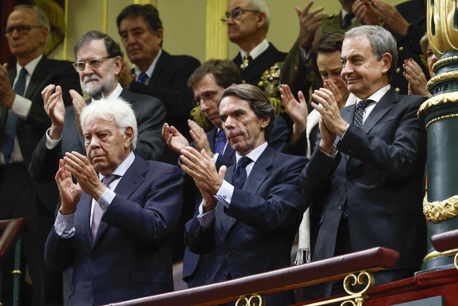 Los expresidentes del Gobierno en la tribuna de invitados