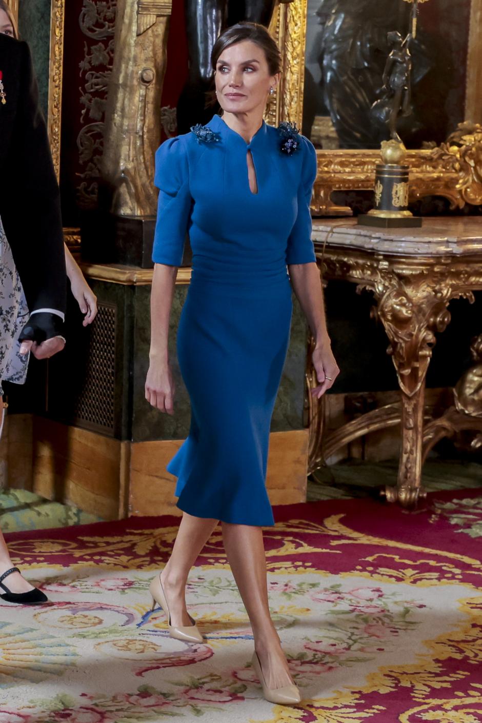 Spanish Queen Letizia attending a reception at RoyalPalace during Princess Asturias Constitution Pledge (Jura de la Constitucion) ceremony in Madrid on Tuesday, 31 October 2023.